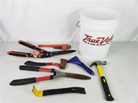 Assorted Tools in 5 Gal Bucket