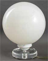 Postmodern Globe Lamp on Lucite Base, 1980s