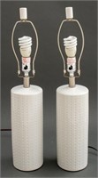 Modern Minimalist White Ceramic Lamps, Pr
