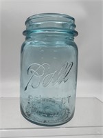 Aqua blue ball jar