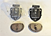 Indian Tool Box Locks, Two Original and Two Repo