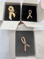 4 Breast cancer awareness pins AVON