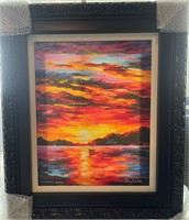 Daniel Wall "Magnificent Ocean Sunset" w/COA