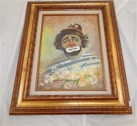 Original Clown Oil Painting Signed #2