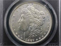 1887 Silver Morgan Dollar Pcgs Ms65