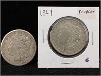 2 Silver Morgan Dollars