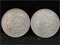 2 Silver Morgan Dollars
