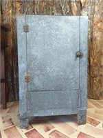 Old Galveston Tin Cabinet / Stripped Ice Box?