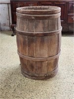 Indiana Barn Find Hand-Made Oak Barrel ca. 1890