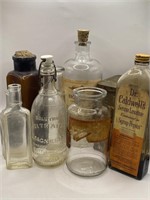 Assorted Apothecary, Medicine Bottles + Dr