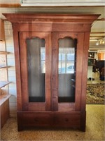 19th Century Glass Front Book Shelf / Armoire