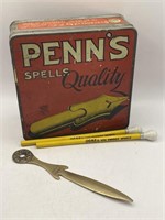 Penn’s Spells Quality Tin + Brass Letter Opener &