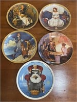 5 Norman Rockwell Collectors Plates