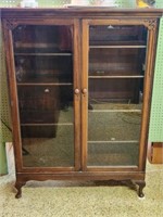1930's Mahogany Glass Front Book Case