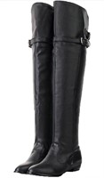 Shinelly Women Knee High Riding Boots Flat Over