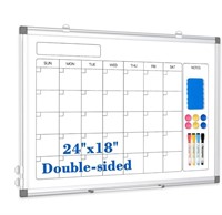 WALGLASS Monthly Calendar Dry Erase Whiteboard