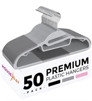 HOUSE DAY Heavy Duty Plastic Hangers 50 Pack,