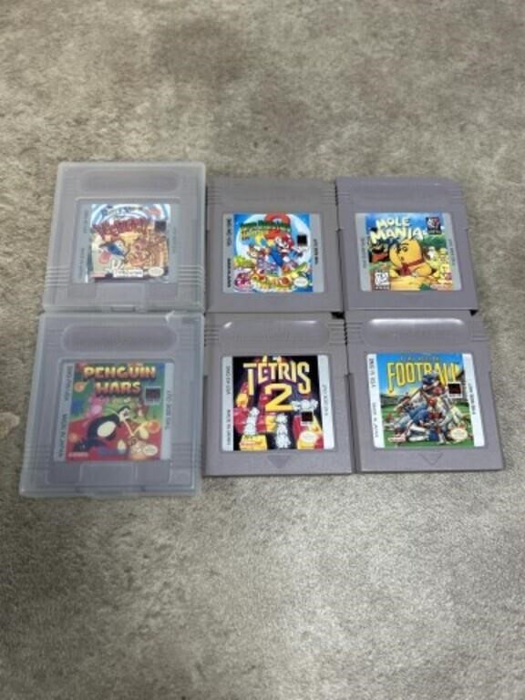 Vintage Nintendo Game Boy games, total of 6 games