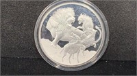 2022 Lion vs Hyenas 1oz .999 Silver $1 Niue Coin