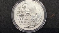 2022 Year of the Tiger 1oz .999 Silver $1