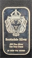 Scottsdale Silver 1 oz .999 Silver Bar