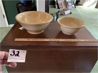 2 Mixing Bowls - One Has A Hairline Crack