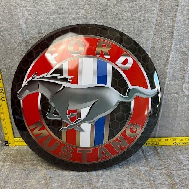Ford Mustang Metal Button Sign