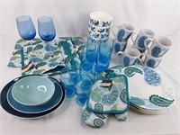 Blue Tablewear Collection Blue Paisley