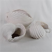 Pottery Seashell Style Planters