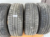 4 Michellan tires, size 235x16Rx18, 90% tread