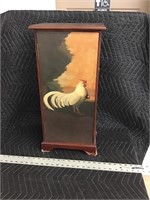 Cute rooster storage cabinet.