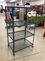 Industrial metal 4 shelf rack. 36 x 24 x 63
