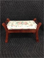 Lovely Petite Foot Stool with Upholstered Top