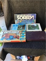 Vintage Board Game Lot of 5 with Puzzles