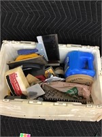 Masonry Tools Lot Tote Full Miscellaneous Items