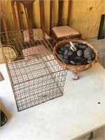 Unique Terra cotta garden pot and small animal