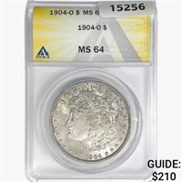 1904-O Morgan Silver Dollar ANACS MS64