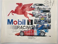 Multi Signed 24x30” Mobil1 Racing Poster