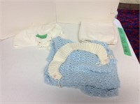 Vintage Baby blanket & clothes