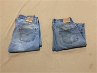 Levi 501 Jeans, 36x34, 2 pair