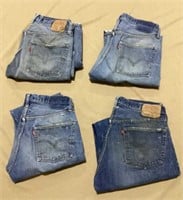 Levi 501 Jeans, 4 pr, 36x32