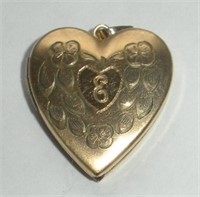 14k Gold Heart Locket  3 g