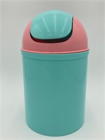 Small Teal And Pink Japanese Swing Bin Wastecan