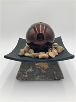 9” Sphere And Stone Electric Water Fountain