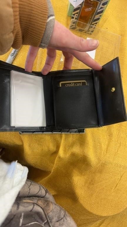 Genuine, leather, black wallet
