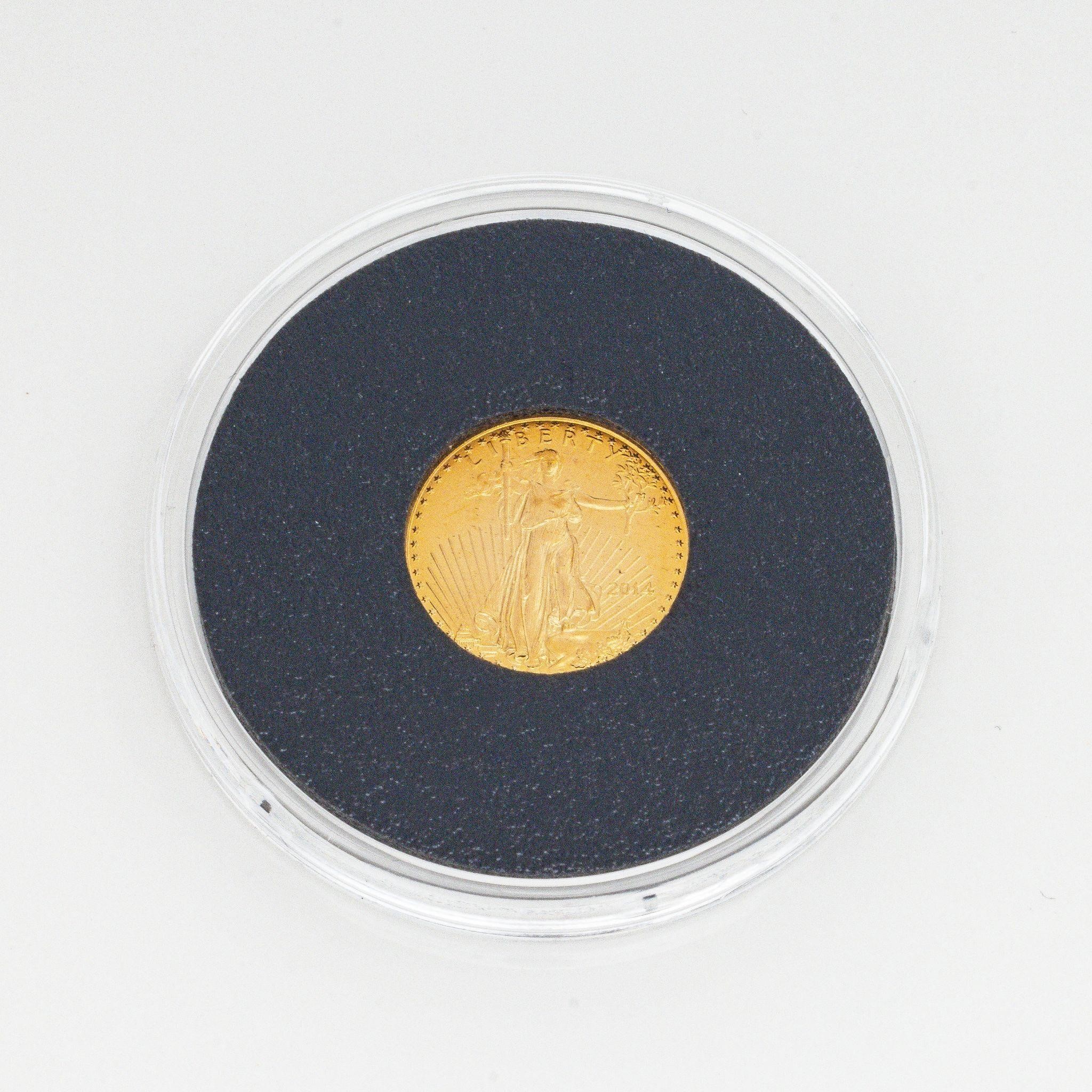 2014 American 1/10 OZ Fine Gold Eagle $5 Coin