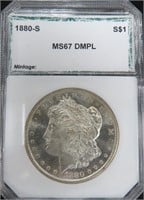 1880-S Morgan Dollar, PCI MS67DMPL