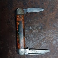 Vintage Gold Celluloid Scales Pocket Knife