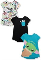 --Girls Short-Sleeve Tunic T-Shirts, Pack of 3