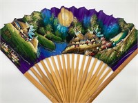 40” Large Asian Folding Fan Wall Art